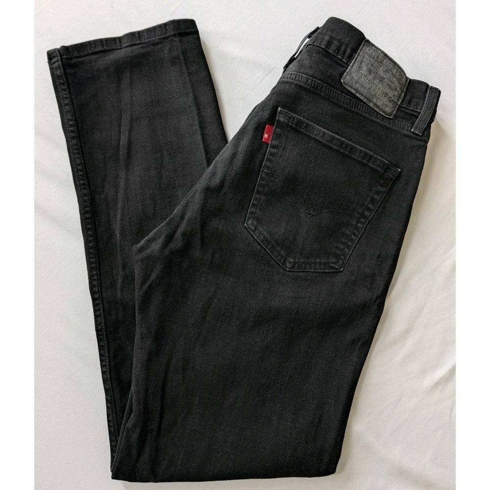 Levi's 514 Straight Leg Denim Jeans Black Mens Size W34 L32